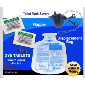 Toilet Kit Replacement Flush Flapper Dye Tablets (Detect Silent Leaks 