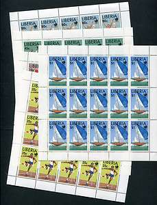 LIBERIA #1091   1095 Mint Never Hinged Full Sheet Set  