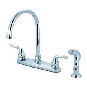 Olympia Accent K 5341 2 Handle Gooseneck Kitchen Faucet + Side Spray 