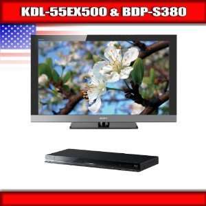  Sony KDL 55EX500   55 BRAVIA LCD TV + Sony BDP S380   3D 