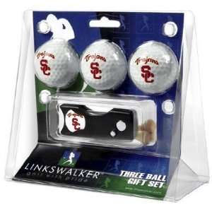 Southern California Trojans 3 Golf Ball Gift Pack w/ Spring Action 