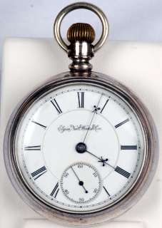 Elgin BW Raymond 18 Size Coin Silver Case SW/SS Pocket Watch  
