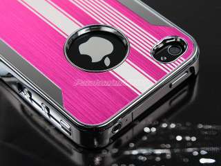 Deluxe Steel Chrome Hard Case Cover For iPhone AT&T Verizon Sprint 4S 