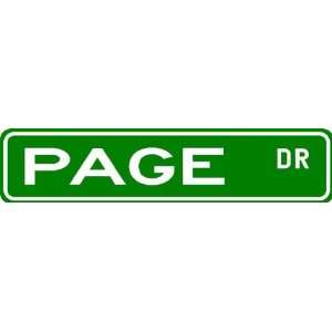 PAGE Street Sign ~ Family Lastname Sign ~ Gameroom, Basement, Garage 