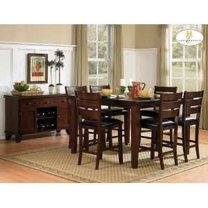 By Homeglance Inc. D158 586 36+24 Ameillia Collection Dark Oak 7 Piece 