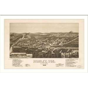 Historic Hurley, Wisconsin, c. 1886 (M) Panoramic Map Poster Print 