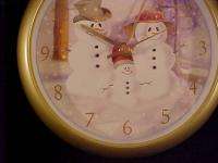   Town Quartz Musical Christmas Carol Snowman Wall Clock 12 Songs  