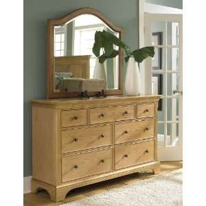  American Drew Ashby Park Dresser and Mirror in Natural 