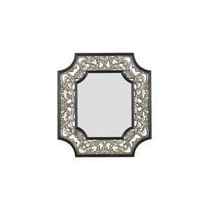 Kenroy Home 60018 Maddox Wall Mirror in Silver with Black Accent 60018