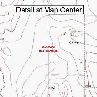  USGS Topographic Quadrangle Map   Ashmore, Texas (Folded 