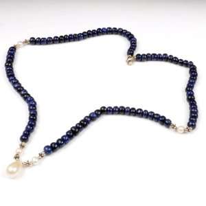 Amazing Natural Cabochon Sapphire & Pear Drop Beaded Single Strand 
