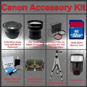 Canon T1i 500D, Xs 1000D, Xsi 450D Digital SLR Camera Accessory Kit 