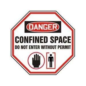 DANGER CONFINED SPACE DO NOT ENTER WITHOUT PERMIT (W/GRAPHIC) Sign 