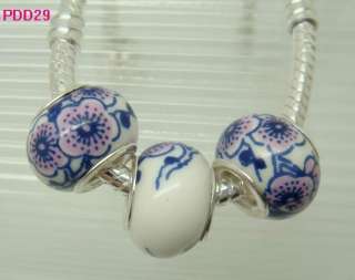 Assorted Murano Porcelain Ceramic Loose European beads Core Fit 