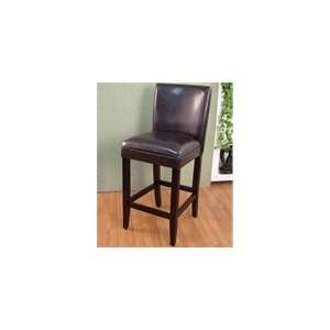  4D Concepts Solid Wood Bar Stool Faux Leather Seat 