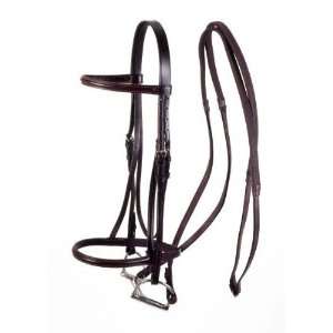   Fox Snaffle Bridle w/ Rubber Reins   Brown   Full