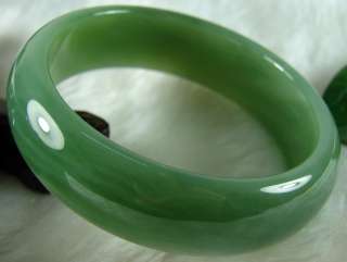   Natural Green Nephrite Hetian Chinese Jade Bangle Bracelet61MM B 131 2