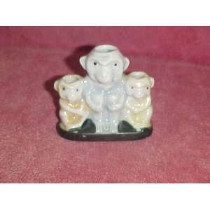  Vintage Porcelain 3 Monkeys 