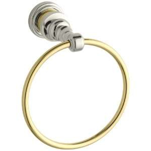 Kohler K 6817 C PB Iv Georges Brass Towel Ring with Vibrant Polished 
