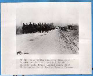 WW1 35th Division 140th Infantry Heading to Front Photo  