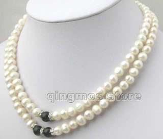 STRANDS ELEGANT 7 8MM NATURAL WHITE FW CULTURED PEARL NECKLACE 1429