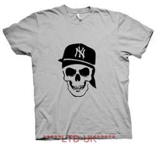 NEW YORK   Skull   YANKEES   La Coka Nostra   T Shirt  
