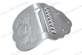 CHROME SCALLOPED MANDOLIN REPLACEMENT TAILPIECE NEW  