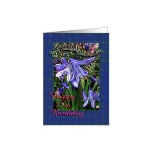  71st Birthday Grandmother Purple Lilies Card Health 
