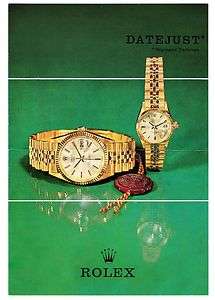   VINTAGE Rolex DATEJUST 1960´s Brochure PAN AM 1601 6517 VOLANTINO