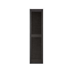 Mid America 18 x 81 Musket Brown L2 Louvered Vinyl Exterior Shutters 