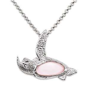  Wyland Turtle Necklace with Mother of Pearl in Sterling 