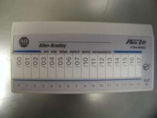 Allen Bradly 24 VDC Sink Input w/diag. 1794 IB16D  