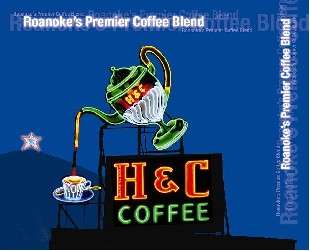 Roanoke H&C Coffee Original Premium Blend 2 lb Ground  