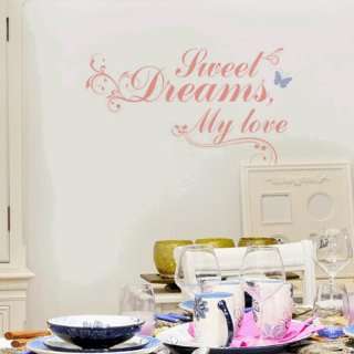 Sweet dream, my love WALL DECOR DECAL MURAL STICKER REMOVABLE VINYL