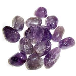   100 Amethyst Tumbled Stones Spiritual Healing Crystal 