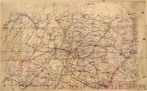 1860s Civil War Map Virginia and Maryland  