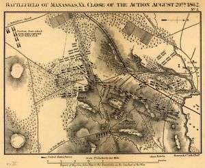1866 civil war map 2nd Battle of Bull Run  