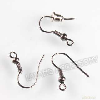 2000 New Gunmetal Earring Hook Findings 18mm 160339  