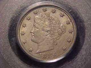 PCGS AU 50 1886 Liberty Nickel Sharp Key Date Rare in High Grades 