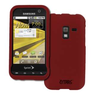 for Samsung Conquer 4G Red Hard Cover Case+LCD Screen Protector 
