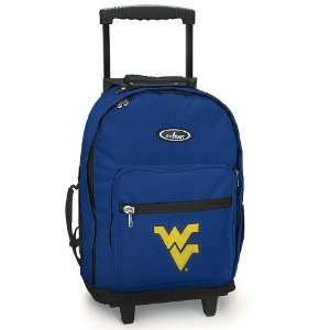  WVU Rolling Backpack Navy West Virginia University   Wheeled Travel 