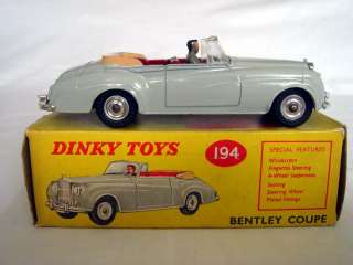 Dinky Toys 194 Bently S2 Coupe  near mint in Exc box   