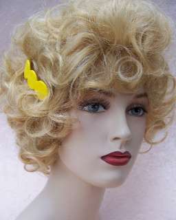 funky retro vintage yellow hair comb barrette GOODY  