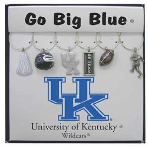  Kentucky Wildcats NCAA Glassware Charm Set (Set of 6 