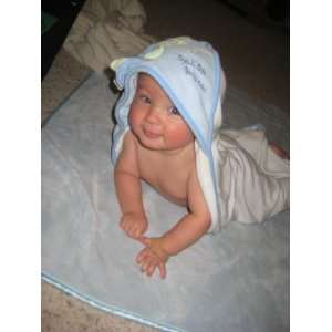  Just One Year Hooded Splish Splash Towel   Blue Baby