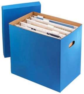   Storage Box For 12X12 Hanging File Folders Blue by 