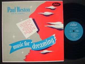 PAUL WESTON Music For Dreaming 1955 CAPITOL LP Ex  