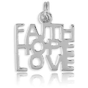   Silver Faith, Hope, Love Charm Z 8602 Itâ?TMs Charming Jewelry