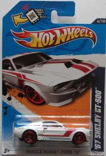 2012 Hot Wheels 67 Shelby GT 500 Col. #114 (White Version)  