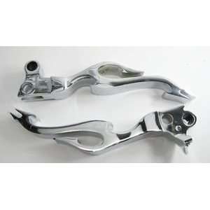  Chrome flame Levers Sportster 883 1200 2003 2002 2001 